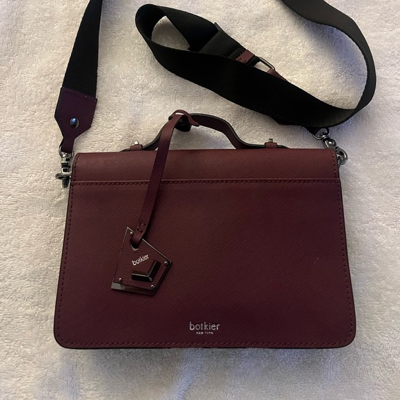 Botkier Cognac Leather Crossbody with Black Strap - Picture 2 of 6